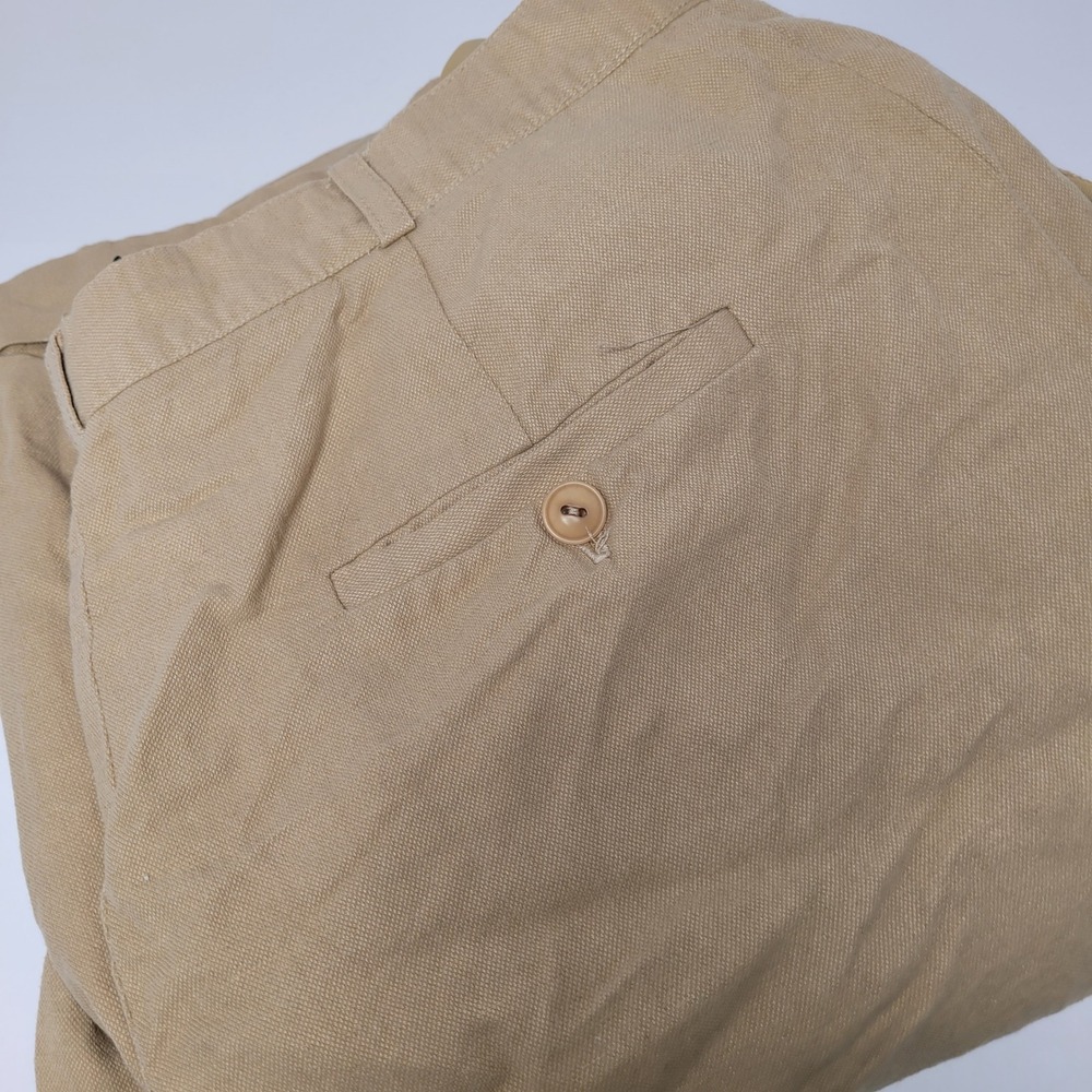 Lauren Ralph Lauren Pleated Trousers Womens 12 Tan Excellent Linen High Rise